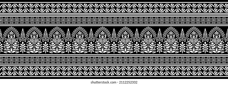 Seamless traditional Asian border design