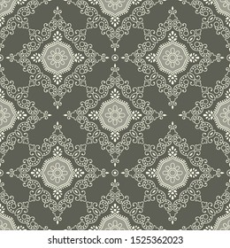 Seamless traditional Asian damask pattern