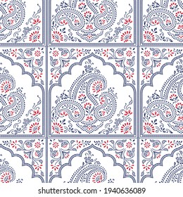 Seamless Traditional Asian Paisley Pattern