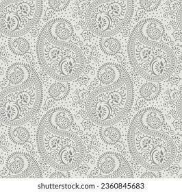 Seamless traditional Asian paisley pattern design