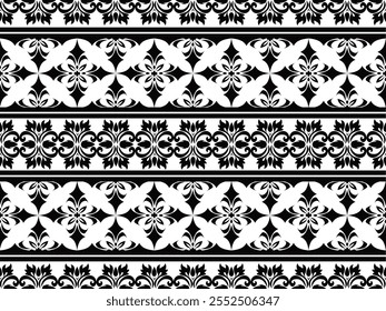 Projeto de fundo tradicional contínuo. padrão indígena, padrão tribal, padrão gráfico

