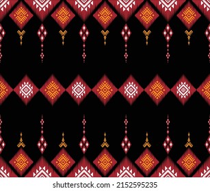 Seamless traditional traditional background pattern, oriental ethnic or folk fabric pattern for tapestry, wallpaper, clothing, batik wrapping, cloth, embroidery style, vector illustration.