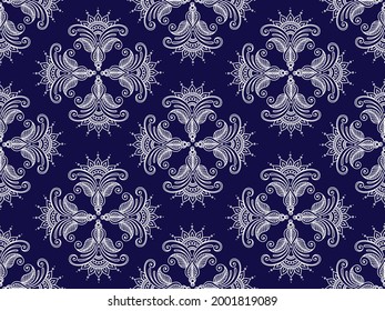 seamless traditional ethnic pattern design for background carpet wallpaper clothing embroidery style vector illustration