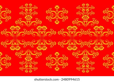 seamless ,Traditional ethnic,thai pattern, fabric pattern for textiles,rugs, wallpaper, clothing, sarong, batik,wrap,embroidery,print, background,cover,vector illustration