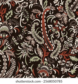 seamless traditional flower pattern on  background