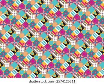 Seamless traditional geometric abstract background pattern design