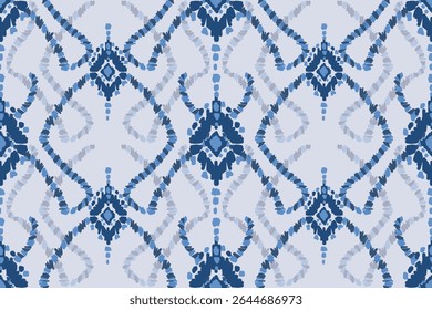 Seamless traditional ikat pattern with earthy tones in geometric and tribal-inspired design. Ideal for textiles, wallpapers, and ethnic-themed projects.