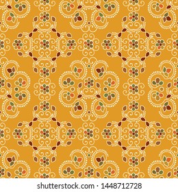 Seamless traditional indian damask pattern