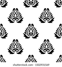 Seamless traditional indian damask wallpaper