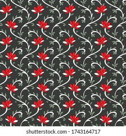 seamless traditional indian paisley pattern on background