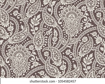 Seamless traditional indian paisley wallpaper