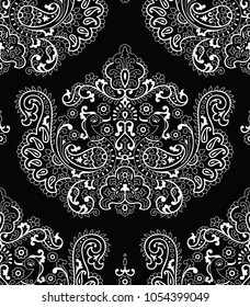 Seamless traditional indian peacock pattern