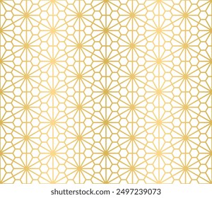 Seamless traditional Japanese decoration Kumiko pattern, Japanese pattern background, Silhouette lines with an average thickness