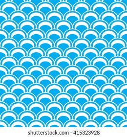 seamless Traditional japanese seigaiha ocean wave pattern
