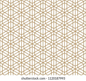Seamless traditional Kumiko pattern in color lines of medium thickness