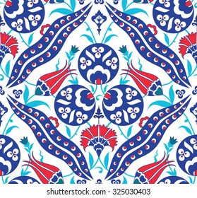 Seamless traditional ottoman tile ornament