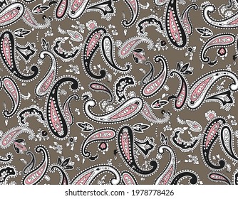 seamless traditional Paisley Pattern 