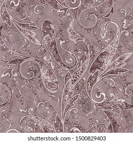 seamless traditional paisley pattern. ornamental paisley print for textile and fabrics