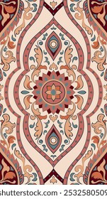 Seamless traditional pattern. Abstract damask ornament. Background for wallpaper, textile, carpet and any surface. 