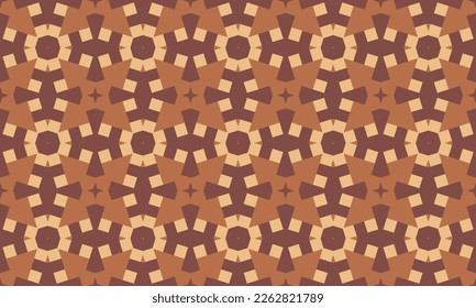 Seamless traditional pattern in brown color