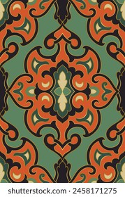 Patrón tradicional sin costuras. Adorno clásico de damasco abstracto. Fondo Abstractas para Fondo de pantalla, textil, alfombra y cualquier superficie. 