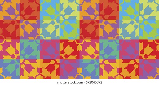 Seamless traditional pattern design vector