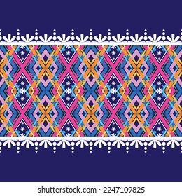 Seamless traditional pattern.Ethnic boho style. Geometric Navajo American oriental vector illustrations. Embroidery pattern, design for Using in fashion and fabric printing.