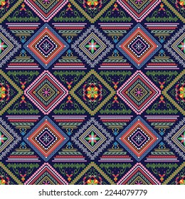 Seamless traditional pattern.Ethnic ornament boho style. Geometric Navajo American oriental vector illustrations. Embroidery pattern, design for Using in fashion and fabric printing business.