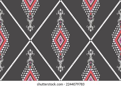 Patrón tradicional inmaculado. Estilo boho de adorno étnico. Ilustraciones vectoriales orientales náuseas geométricas. Patrón de bordado, diseño para uso en el negocio de la impresión de moda y tela.