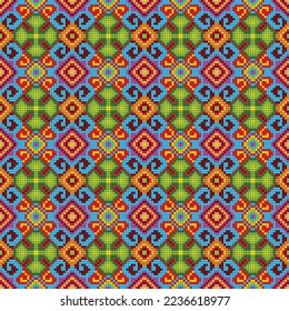 Seamless traditional pattern.Ethnic style. Geometric vector illustrations. Embroidery pattern, design for Using in fashion and fabric printing business.