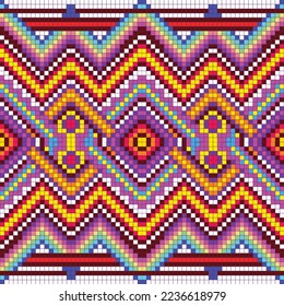 Seamless traditional pattern.Ethnic style. Geometric vector illustrations. Embroidery pattern, design for Using in fashion and fabric printing business.