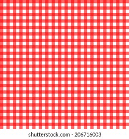 Seamless Traditional Red And White Table Cloth - Vector