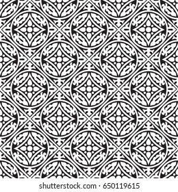 Seamless Traditional Wallpaper Stock Vector (Royalty Free) 650119615