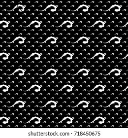 Seamless traditional wave pattern No. 5. Vector graphic on isolated background.