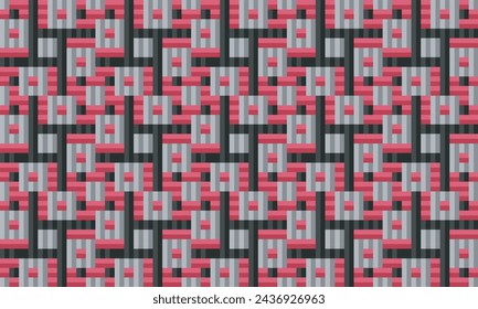 Seamless traditional woven pattern called Anyaman
