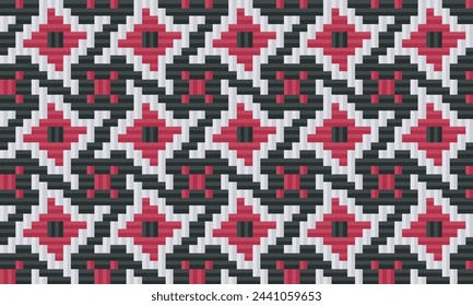 Seamless traditional woven pattern called Anyaman

