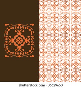 Seamless Transilvanian national damask pattern