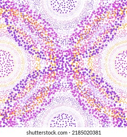 Seamless Transparent Circles Background - Vector (No Transparencies in eps) Colorful Fish Scale Seamless Pattern