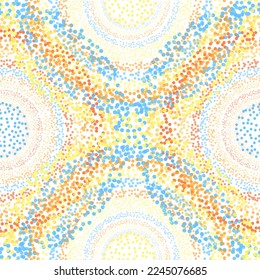 Seamless Transparent Circles Background - Vector (No Transparencies in eps) Retro Seamless Pattern with Circles