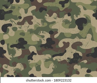 Seamless trashy camouflage repeat pattern