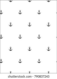 Seamless travel pattern. Anchor on white background.