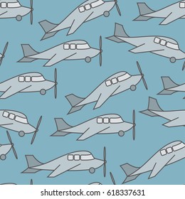 Seamless travel pattern. Planes.