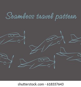 Seamless travel pattern. Planes.