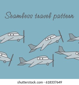 Seamless travel pattern. Planes.