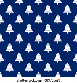 Seamless Travel Pattern with Ship Bell, Marine Tourism Concept , Vector Illustration 