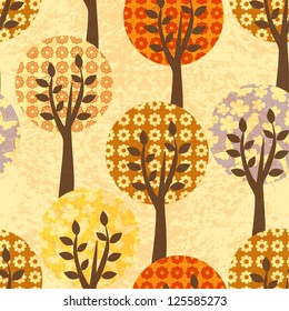 Seamless tree pattern