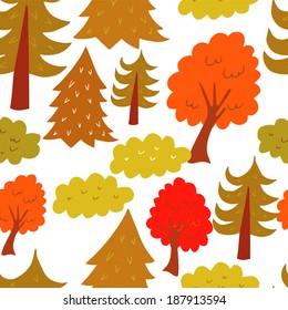 Seamless tree pattern