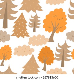 Seamless tree pattern