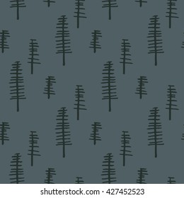Seamless tree pattern background vector
