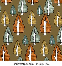 Seamless tree : vector illustration